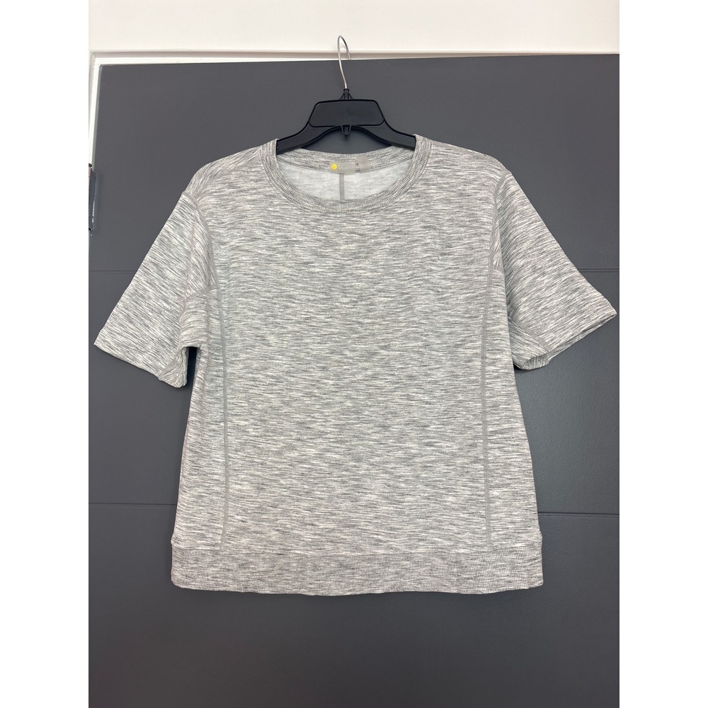 Zella Heather Gray Short Sleeve Sweatshirt